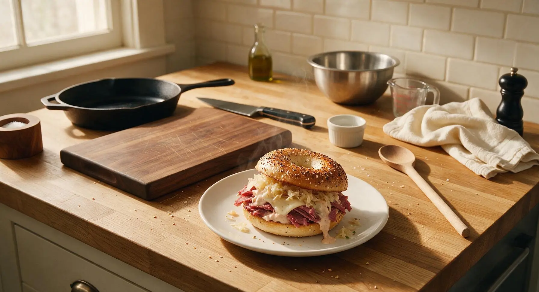 Reuben on Bagel