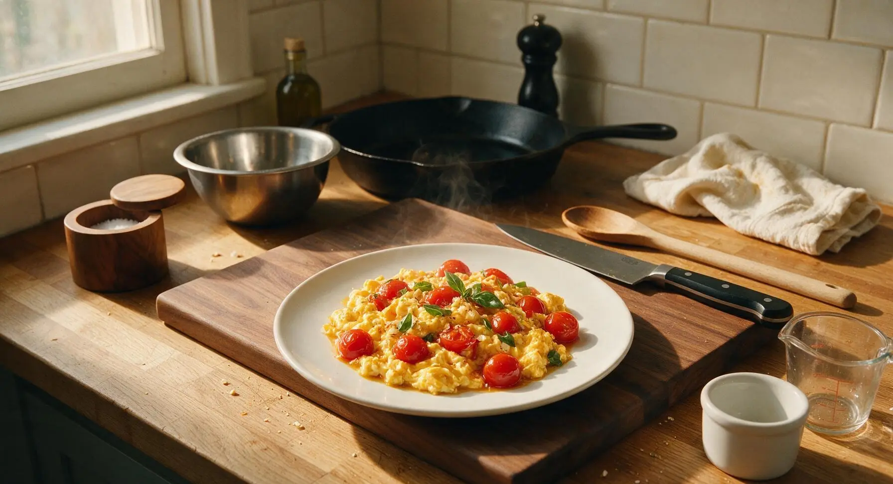 Cherry Tomato Scrambled Eggs