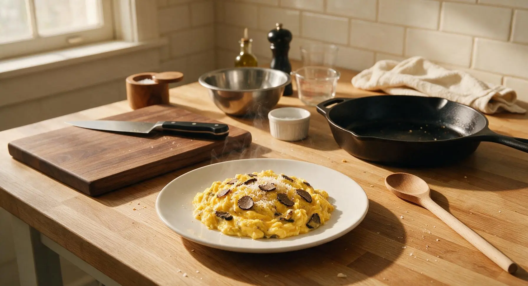 Truffle Parmesan Scrambled Eggs
