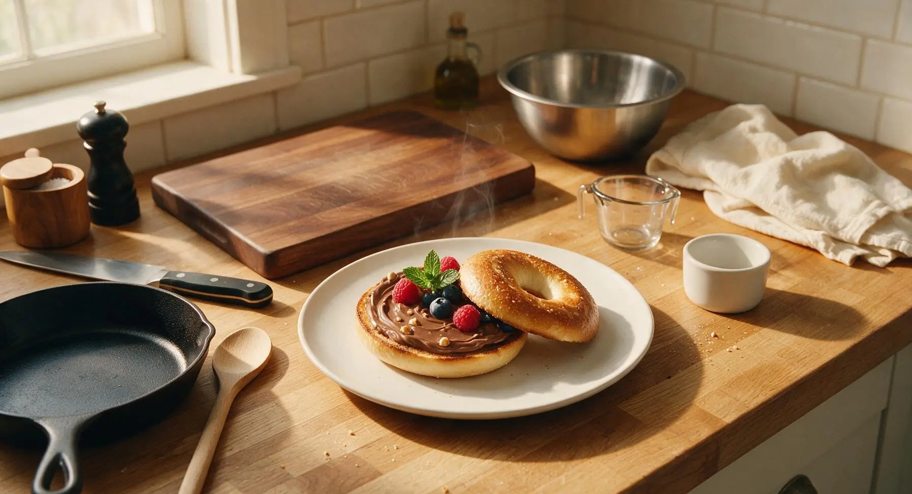 Bagel with Nutella