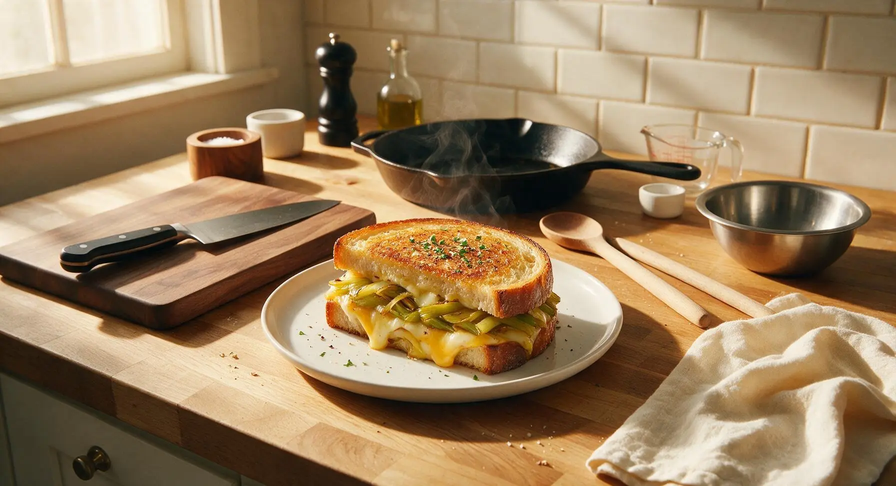 Leek Grilled Cheese
