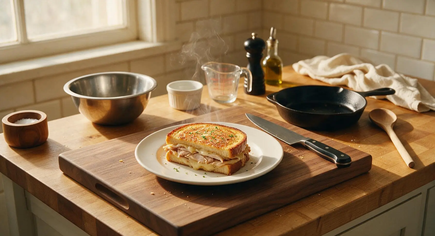 Leftover Turkey Croque Monsieur