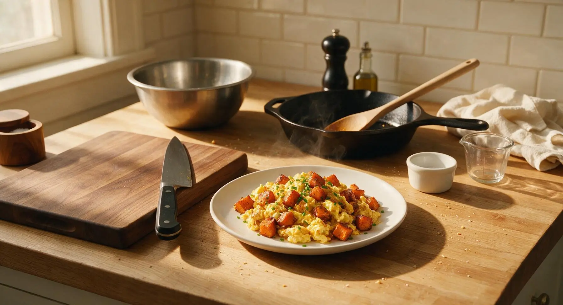 Sweet Potato Scrambled Eggs
