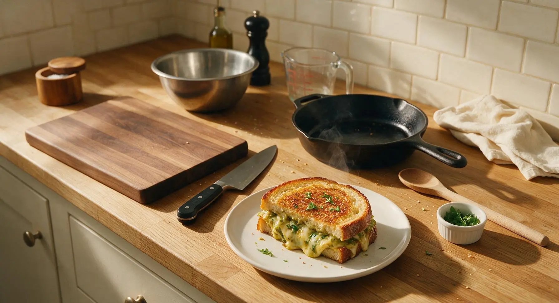 Thai Green Curry Grilled Cheese