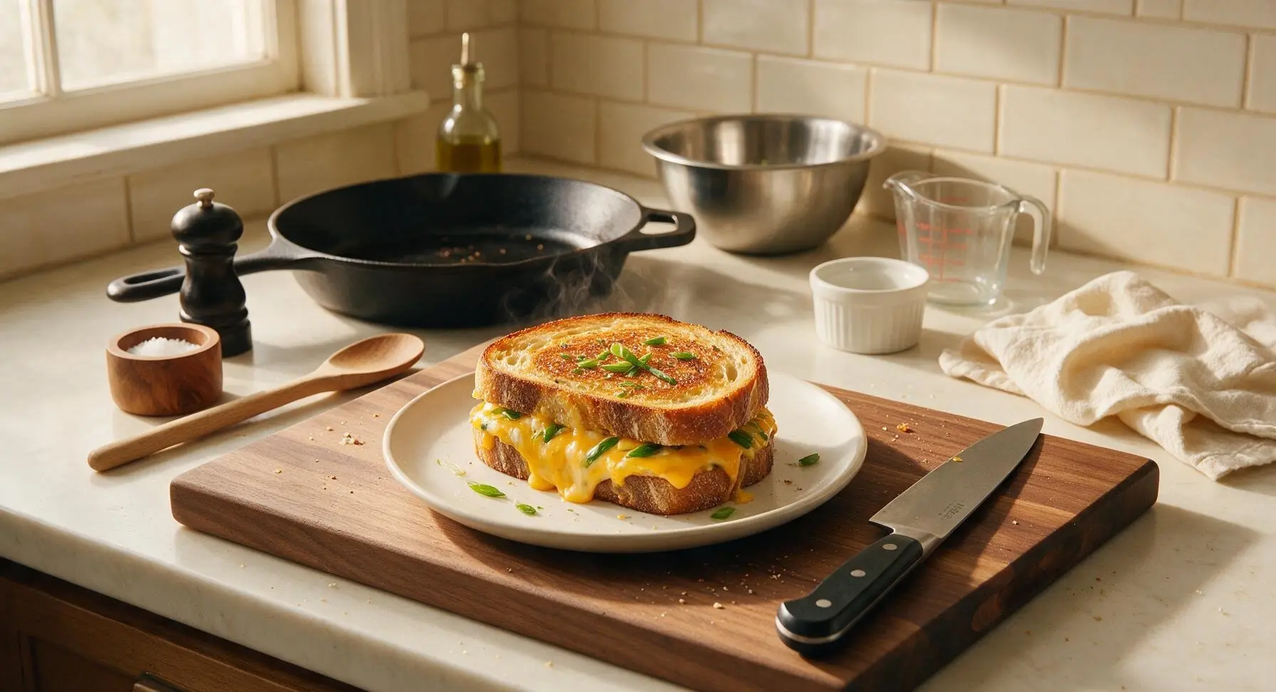 Green Onion Grilled Cheese