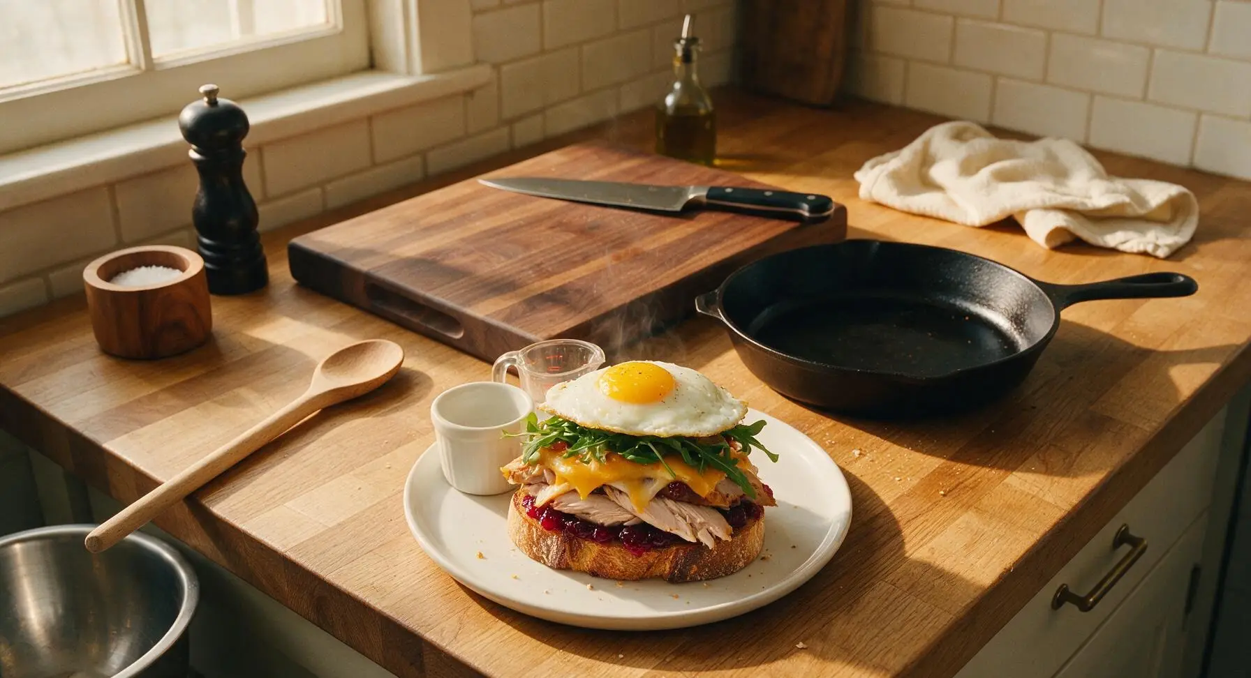 Leftover Turkey Breakfast Sandwich