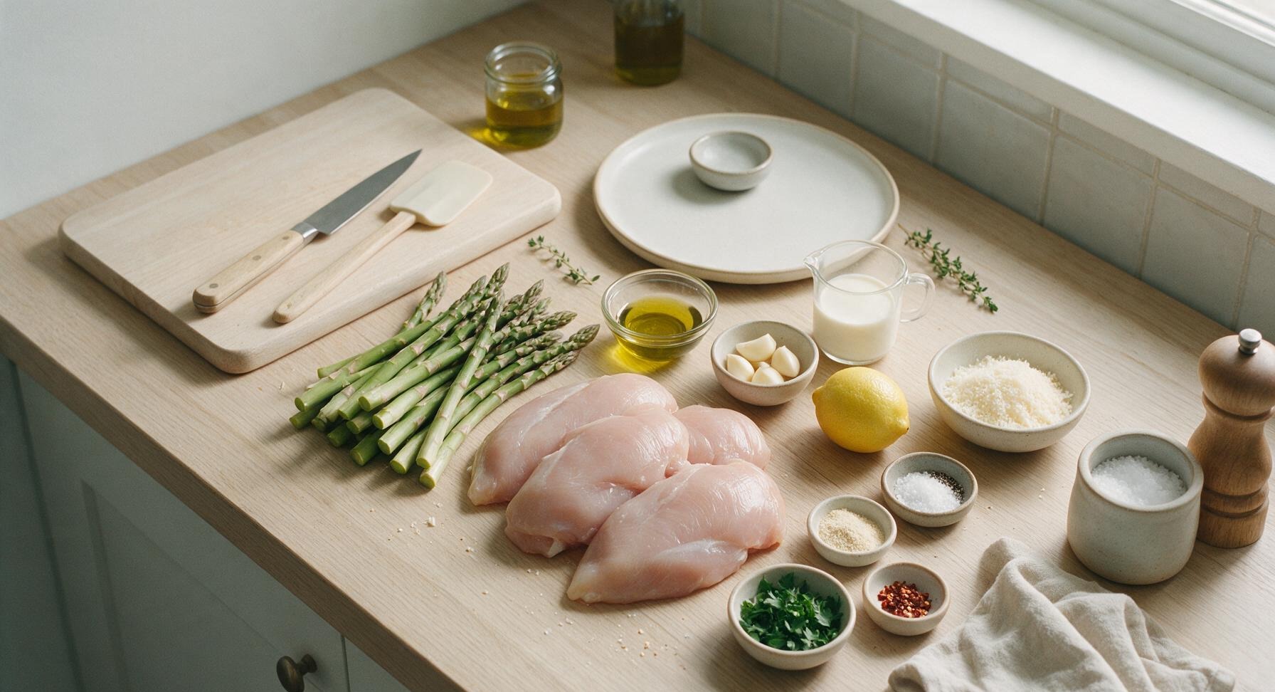Red Discard Rack chicken asparagus bake recipe - YumEnjoy